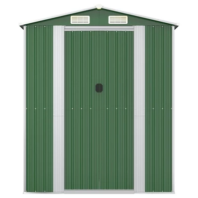 VidaXL Garden Shed Green Galvanized Steel Large Garden Shed - 75.6" X 303.9" X 87.8" 5 VidaXL Garden Shed Green Galvanized Steel Large Garden Shed - 75.6" X 303.9" X 87.8" - Image 3