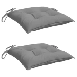 VidaXL Chair Cushion Non Slip Outdoor Patio Seat Cushion Pad Oxford Fabric - Gray 15.7" X 15.7" X 2.8" 2-Pack -All Patio Furniture GUEST 9817ff8c 8926 48c8 86e1 247663baa673 1