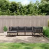 VidaXL Anthracite Outdoor Patio Lounge Set - 6 Pieces, Weather-Resistant Poly Rattan, Powder-Coated Steel Frame With Comfortable Cushions 2 VidaXL Anthracite Outdoor Patio Lounge Set - 6 Pieces, Weather-Resistant Poly Rattan, Powder-Coated Steel Frame With Comfortable Cushions -All Patio Furniture GUEST 98a9ab70 7114 41a6 8deb 7db5ee062bb4