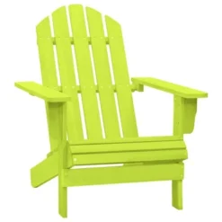 VidaXL Adirondack Chair Lounge Patio Lawn Chair For Garden Solid Wood Fir - Green