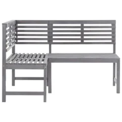 VidaXL Corner Bench Brown Solid Acacia Wood 55.1 In Corner Bench - Gray 3 -All Patio Furniture GUEST 9c17e6b0 75df 4f07 9925 669771e19cf1