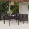 VidaXL Black Poly Rattan Patio Dining Set - Outdoor Conversation Furniture With Cushions, Powder-Coated Steel Frame 2 VidaXL Black Poly Rattan Patio Dining Set - Outdoor Conversation Furniture With Cushions, Powder-Coated Steel Frame -All Patio Furniture GUEST 9c4429fd 5f6e 4bff 8957 824639453ef3