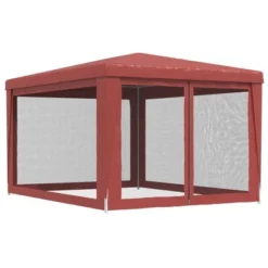 VidaXL Red Party Tent With 4 Mesh Sidewalls, Heavy-Duty Iron Frame, UV And Water-Resistant Roof, Ideal For Outdoor Gatherings And Events -All Patio Furniture GUEST 9ce51228 4228 448d a7dc 3dbb7f7531d7