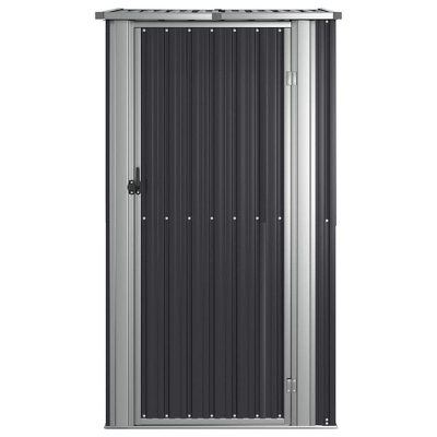 VidaXL Storage Shed - Galvanized Steel Anthracite Garage Tool House - Lockable Door - Weatherproof Garden Shelter 5 VidaXL Storage Shed - Galvanized Steel Anthracite Garage Tool House - Lockable Door - Weatherproof Garden Shelter - Image 3