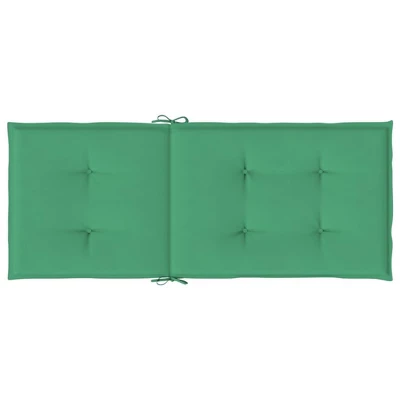 VidaXL Highback Chair Cushion Set Of 2 Green 100% Polyester 8 VidaXL Highback Chair Cushion Set Of 2 Green 100% Polyester - Image 6
