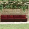 VidaXL 4-Seater Patio Sofa - Comfortable Outdoor Seating With Cushions - Resistant PE Rattan And Steel Material - Brown And Cinnamon Red -All Patio Furniture GUEST a17f2663 5ba4 4114 8f17 59a3a00684c0