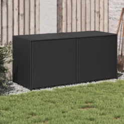 VidaXL Garden Storage Box Black 74.8 Gallon Poly Rattan -All Patio Furniture GUEST a2381d9e 33c2 42b4 b15a c644cbdad19e