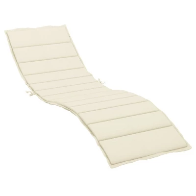 VidaXL Outdoor Sun Lounger Cushion, 78.7"x27.6" In Cream Oxford Fabric, Plush Foam Fiber Filling, Comfortable & Durable With Ropes 11 VidaXL Outdoor Sun Lounger Cushion, 78.7"x27.6" In Cream Oxford Fabric, Plush Foam Fiber Filling, Comfortable & Durable With Ropes - Image 9