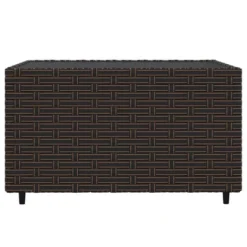 VidaXL Outdoor Patio Lounge Set, Brown PE Rattan Sofa Set With Cinnamon Red Cushions - 4 Piece, Includes Comfortable Padded Seating And Glass Tabletop -All Patio Furniture GUEST a370e0f3 7817 4ad6 af28 d21a9a0f16c7 1