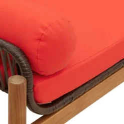 VidaXL Patio Bench With Cushion - Outdoor Loveseat, Brown Poly Rattan, Acacia, Weather-Resistant, 85" X 21.9" X 18.9" -All Patio Furniture GUEST a47fc7e6 c1b3 4a85 bc59 6b6bd76baf33