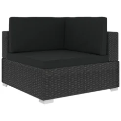 VidaXL Garden Lounge Set Black (Rattan), Black (Cushions) -All Patio Furniture GUEST a51a8376 b8fc 42bc a358 cca92ddfcb7c