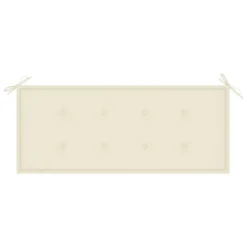 VidaXL Batavia Bench Garden Bench Patio Loveseat With Cushion Solid Wood Teak - Cream 47.2" -All Patio Furniture GUEST a51d4e21 c2b8 45c0 9911 8bf987c3945d