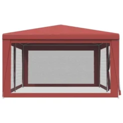 VidaXL Party Tent With Iron Frame, HDPE Cover, 6 Mesh Sidewalls, Red, 19.7'x13.1', UV-Resistant, Outdoor Event Shelter, Easy To Assemble 11 VidaXL Party Tent With Iron Frame, HDPE Cover, 6 Mesh Sidewalls, Red, 19.7'x13.1', UV-Resistant, Outdoor Event Shelter, Easy To Assemble -All Patio Furniture GUEST a538d60c ee9b 4653 a091 2cad711ac3d6