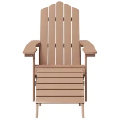 VidaXL Adirondack Chair Outdoor Lawn Adirondack Chair With Footstool HDPE - Brown 2x Armchair + 2x Footrest -All Patio Furniture GUEST a5a47b39 105a 494f b873 dea8b5a991fc