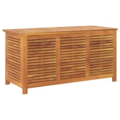 VidaXL Garden Storage Box With Louver 44.5"x19.7"x22" Solid Wood Acacia -All Patio Furniture GUEST a5be7a12 ba27 4add a9b9 71d931af8ad7