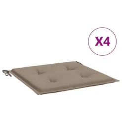 VidaXL Chair Cushion Set Of 4 Taupe Oxford Fabric (100% Polyester) -All Patio Furniture GUEST a60a6ace 84ce 47ea aded c68fd751f9da