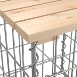 VidaXL Garden Bench Natural Wood, Silver Solid Pine Wood, Galvanized Steel -All Patio Furniture GUEST a757af3a 5037 4472 afa4 024057e1a69b