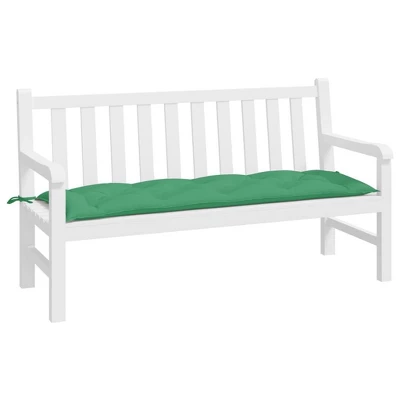VidaXL Bench Cushion Outdoor Water Repellent Bench Cushion Pad Oxford Fabric - Green 59.1" X 19.7" X 2.8" 4 VidaXL Bench Cushion Outdoor Water Repellent Bench Cushion Pad Oxford Fabric - Green 59.1" X 19.7" X 2.8" - Image 2