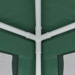 VidaXL Party Tent With Powder-Coated Iron Frame And HDPE Cover, Weather And UV Resistant With Mesh Sidewalls, Green, Dimensions: 98.4"x98.4"x96.5" -All Patio Furniture GUEST a767a677 f24f 4eb7 848d a8714beb5496