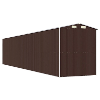 VidaXL Large Outdoor Garden Storage Shed In Dark Brown - Galvanized Steel Design For Durability - Spacious For Tools And Equipment Storage 7 VidaXL Large Outdoor Garden Storage Shed In Dark Brown - Galvanized Steel Design For Durability - Spacious For Tools And Equipment Storage - Image 5