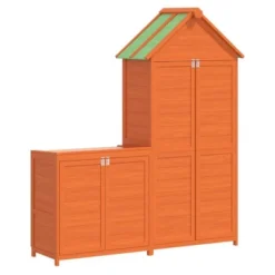 VidaXL Garden Tool Shed Set Brown Solid Pine Wood, Plywood - Brown -All Patio Furniture GUEST a833250b 3067 4f25 92d9 96ba2d6eac78