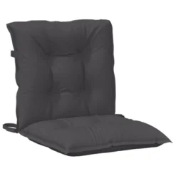 VidaXL Lowback Chair Cushion Set Of 2 Melange Anthracite 100% Polyester -All Patio Furniture GUEST a8377503 53e6 41b9 8dc6 62251c955ebc
