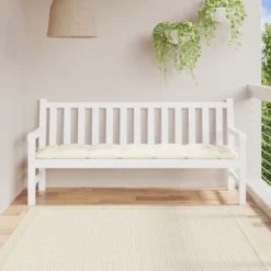 VidaXL Bench Cushion Outdoor Water Repellent Bench Cushion Pad Oxford Fabric - Cream White 70.9" X 19.7" X 2.8"