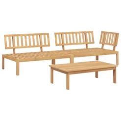 VidaXL 3-Piece Patio Pallet Sofa Set - Solid Acacia Wood Outdoor Modular Lounge Furniture For Garden, Deck, And Patio -All Patio Furniture GUEST a9c20724 ba8f 468b b69e 6b1eca1fa581