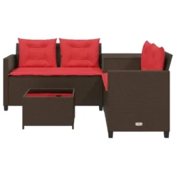 VidaXL Patio Sofa Set - L-Shaped Brown Poly Rattan Outdoor Seating With Side & Coffee Table, Tempered Glass Top, Cushions, Storage 17 VidaXL Patio Sofa Set - L-Shaped Brown Poly Rattan Outdoor Seating With Side & Coffee Table, Tempered Glass Top, Cushions, Storage -All Patio Furniture GUEST abe135fb a3fc 409c a2b4 1efd73a702c5