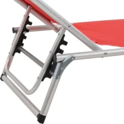 VidaXL Folding Sunlounger With Adjustable Sunroof And Backrest - Lightweight And Portable Aluminum And Textilene Fabric In Striking Red Color 18 VidaXL Folding Sunlounger With Adjustable Sunroof And Backrest - Lightweight And Portable Aluminum And Textilene Fabric In Striking Red Color -All Patio Furniture GUEST ac19d217 7fda 489a 8104 ad3dc1fba77d