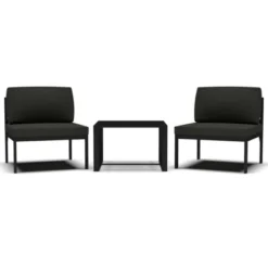 VidaXL 3 Piece Patio Sofa Set With Cushions Aluminum Anthracite -All Patio Furniture GUEST ad6ea3b5 0956 49ec a50b eedeab61c6cc