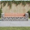 VidaXL Garden Bench Solid Douglas Fir Wood, Galvanized Steel Large Durable -All Patio Furniture GUEST aeb99479 f03a 41c7 a67e 51008c17cc63