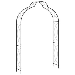 VidaXL Garden Arch Black 59.1"x13.4"x94.5" Iron