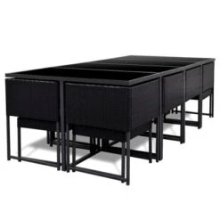 VidaXL Outdoor Dining Set Black, White 12 VidaXL Outdoor Dining Set Black, White -All Patio Furniture GUEST b0cc1de9 9741 4292 abf0 f2bd0e8a4233