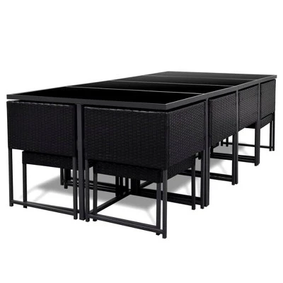 VidaXL Outdoor Dining Set Black, White 5 VidaXL Outdoor Dining Set Black, White - Image 3