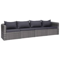 VidaXL Garden Sofa Set Set Of 4 Grey
