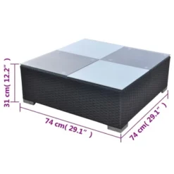 VidaXL Lounge Set Black -All Patio Furniture GUEST b150902b ba6a 4a8a a22f 02f2363cb7fa