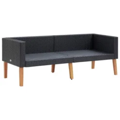 VidaXL Garden Sofa Black, Cream White -All Patio Furniture GUEST b21685d0 afff 4e7e bd9a 11da3b1418f8