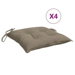 VidaXL Chair Cushion Non Slip Outdoor Patio Seat Cushion Pad Oxford Fabric - Taupe 19.7" X 19.7" X 2.8" 4 -All Patio Furniture GUEST b23d7e48 1ca4 4cc0 9fc2 9c6911113950