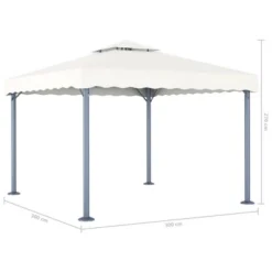 VidaXL Gazebo Cream Aluminum 118.1 X 118.1 In UV-resistant Materials -All Patio Furniture GUEST b307d0cd dea5 45e7 9df2 c124a18e54d0