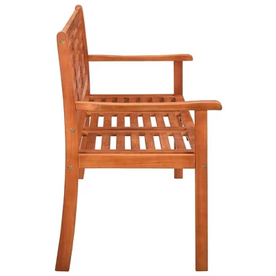 VidaXL 3-Seater Patio Bench With Gray Cushion In Solid Eucalyptus Wood - Outdoor Comfortable Seating - Easy Assembly - Durable And Weather-Resistant 5 VidaXL 3-Seater Patio Bench With Gray Cushion In Solid Eucalyptus Wood - Outdoor Comfortable Seating - Easy Assembly - Durable And Weather-Resistant - Image 3