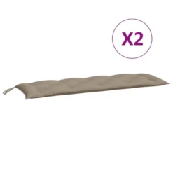 VidaXL Garden Bench Cushions Set In Taupe - Durable Oxford Fabric, Hollow Fiber Filling - 59.1"x19.7"x2.8" For Outdoor/Indoor Use -All Patio Furniture GUEST b5b47d43 475b 476d 89b6 2c20b0b33bb4