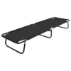 VidaXL Foldable Sun Lounger With Rust-Free Steel Frame And Weather-Resistant Fabric, Heavy-Duty Camping Bed Ideal For Camping, Beach, Outdoors – Black -All Patio Furniture GUEST b5ef31b2 037c 4869 902b bdf7e01cbd68