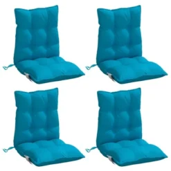 VidaXL Lowback Chair Cushion Set Of 4 Light Blue -All Patio Furniture GUEST b6b8eb90 944b 4116 a70c 43d646c06b98