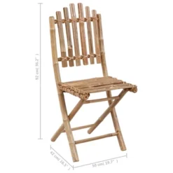 VidaXL 2X Folding Bamboo Patio Chairs With Cushions - Outdoor Garden Lounge Seating, Weatherproof & Space-Saving Furniture -All Patio Furniture GUEST b74e50ac 9d4c 498b bff7 12cec534cf39
