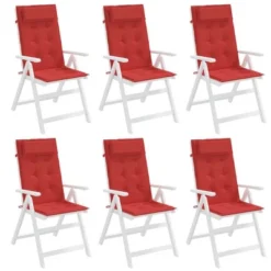 VidaXL Chair Cushion Outdoor High Back Chair Cushion Seat Pad Oxford Fabric - Red 6 Pack -All Patio Furniture GUEST b78b4ee0 50f8 4f5b b25c 4d3af0e0a6f6