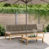 VidaXL 3 Piece Patio Pallet Sofa Set With Cushions - Solid Acacia Wood - 1 Table And 2 Sofas - Outdoor/Garden/Lounge/Deck Furniture 1 VidaXL 3 Piece Patio Pallet Sofa Set With Cushions - Solid Acacia Wood - 1 Table And 2 Sofas - Outdoor/Garden/Lounge/Deck Furniture -All Patio Furniture GUEST b8a1a7fb 5e29 490b 8255 c749db5f7e06