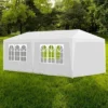 VidaXL Party Tent White Polyethylene 9.8 X 19.7 Ft Durable Party Tent -All Patio Furniture GUEST b8ff187c 4e57 436c 8322 1e3a3b03d24c