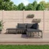 VidaXL Garden Lounge Set Anthracite Poly Rattan 5 Piece Set Modular -All Patio Furniture GUEST b905f117 9f84 4576 a697 348b28fba372