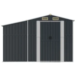 VidaXL Garden Shed Metal Outdoor Storage Anthracite - Galvanized Steel Tool Shed For Patio, Backyard, Or Garden With Ventilation And Sloped Roof -All Patio Furniture GUEST b98a8059 194f 487d b50f 0b2a48be0449
